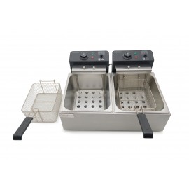 Фритюрниця подвійна електрична професійна GoodFood EF66 BLACK