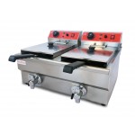 Фритюрниця подвійна електрична професійна GoodFood EF88 кран