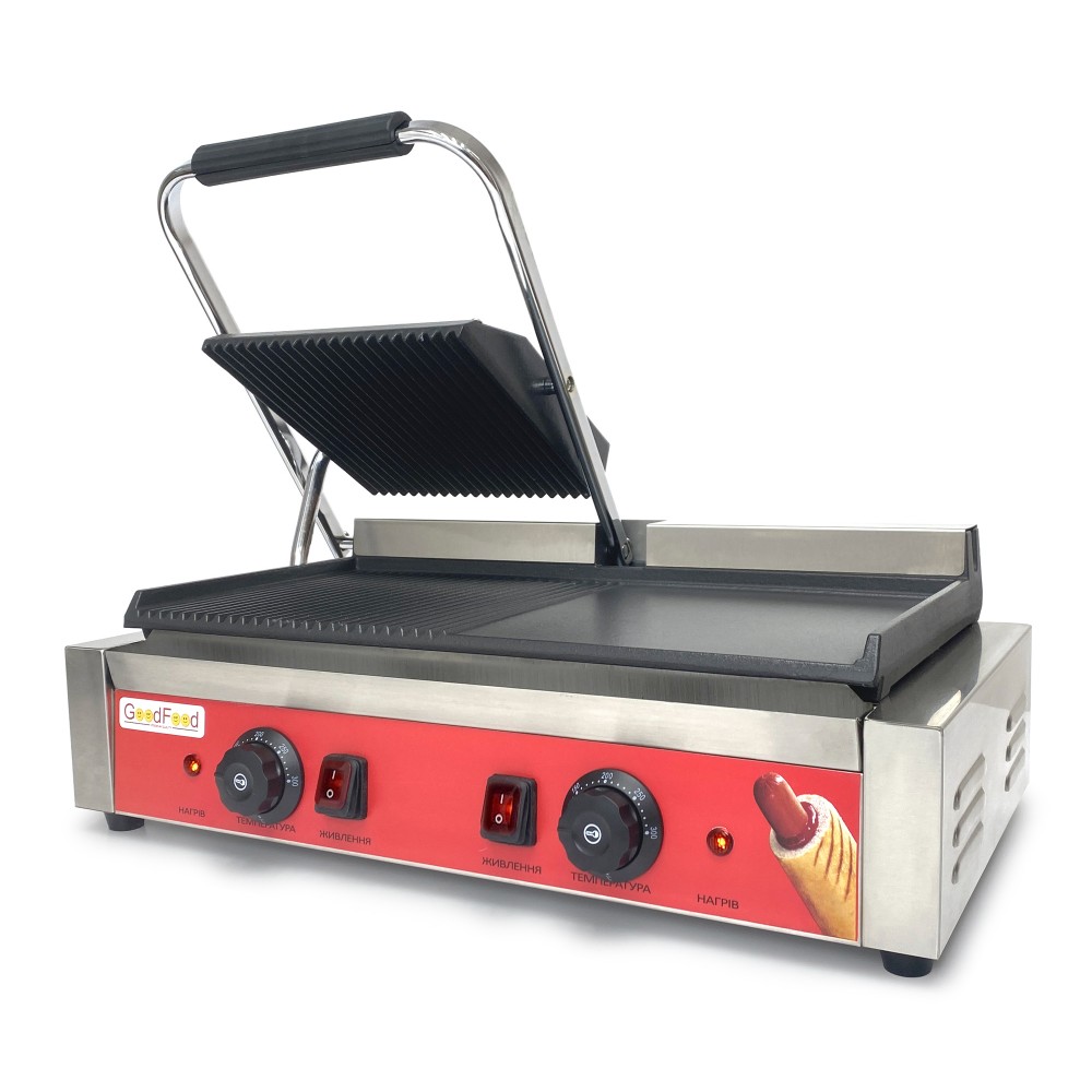 Гриль контактний із поверхнею для смаження ECG201RF GoodFood