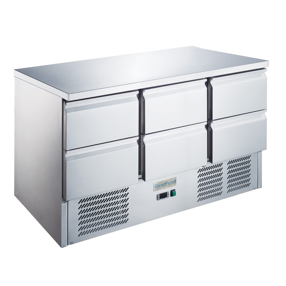Стіл холодильний GoodFood GF-S903TOP-6D-HC шість шухляд