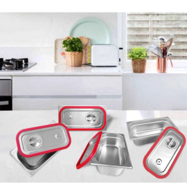 Кришка н/ж Brillis GN 1/2 з силіконовим ущільнювачем для гастроємностей