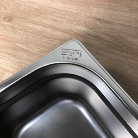 Гастроємність нержавіюча Brillis GN 1/3 - 100 mm