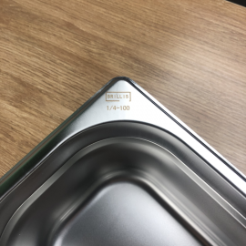 Гастроємність нержавіюча Brillis GN 1/4 - 100 mm