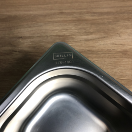 Гастроємність нержавіюча Brillis GN 1/6 - 100 mm