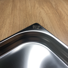 Гастроємність Brillis н/ж сталь GN 2/1-40 мм (650x530x40мм)