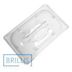 Кришка гастроємності BRILLIS з полікарбонату GN 1/9, прозора купольна
